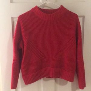 Top Shop red cropped sweater